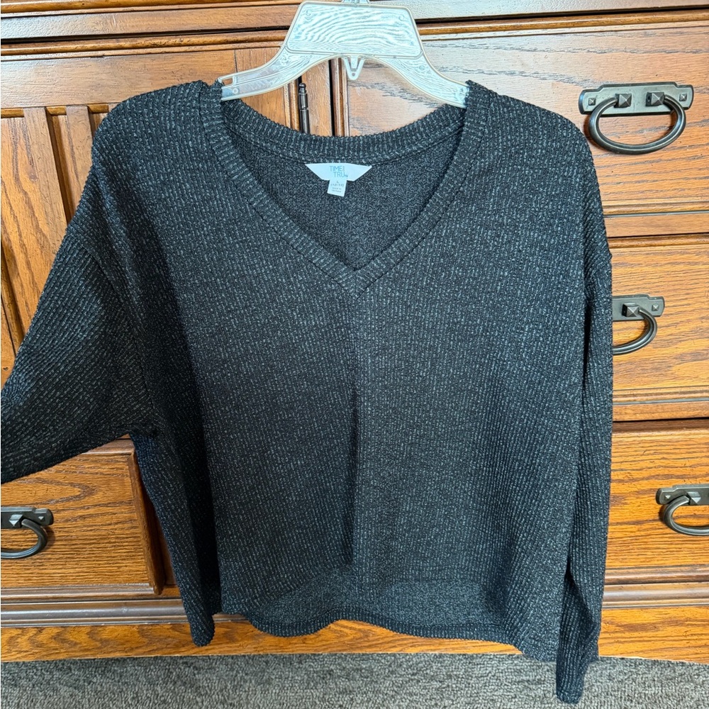 Black ribbed long sleeve